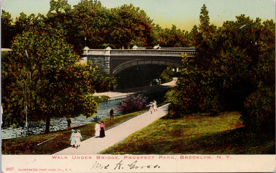 Walk Under Bridge Prospect Park Brooklyn NY New York Postcard 