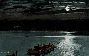 Edmonton to Strathcona Ferry Alberta AB Unused Valentine Sons Postcard 