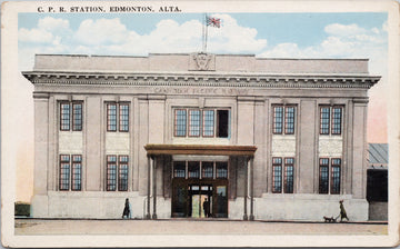 CPR Station Edmonton Alberta AB Alta Postcard 