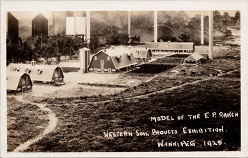 Winnipeg Manitoba Model of E.P. Ranch Western Soil Products Exhibition RPPC Postcard 