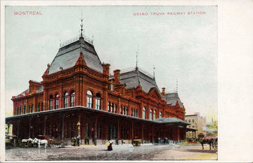 Grand Trunk Railway Station Montreal Quebec QC Que GTR Depot Unused Postcard