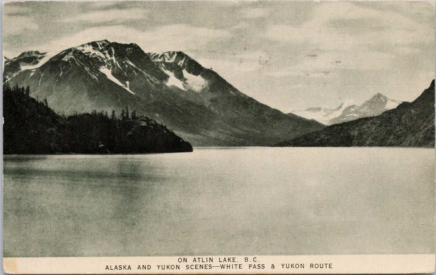 Atlin Lake BC British Columbia White Pass & Yukon Route c1931 Postcard 