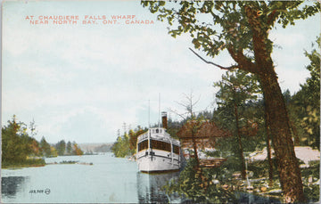 Chaudiere Falls Wharf near North Bay Ontario ON Postcard 