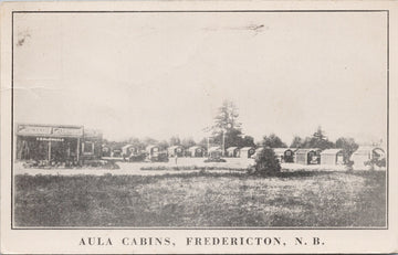 Aula Cabins Fredericton NB New Brunswick c1935 Litho Postcard
