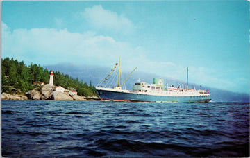 Vancouver BC to Skagway AK SS 'Glacier Queen' or SS 'Yukon Star' Unused Vintage Postcard 