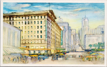 Manx Hotel San Francisco CA Union Square Unused Vintage Postcard