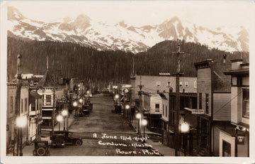 Cordova Alaska Midnight in June The O'Neill Roark Real Photo Postcard
