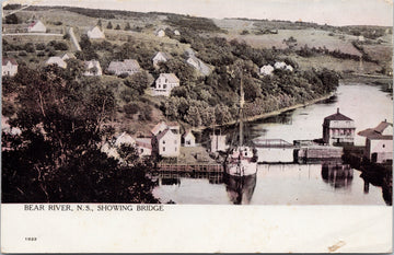 Bear River NS Nova Scotia showing Bridge Postcard 
