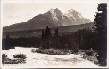 Byron Harmon 931 Mt Temple from Railway Alberta AB Unused RPPC Postcard