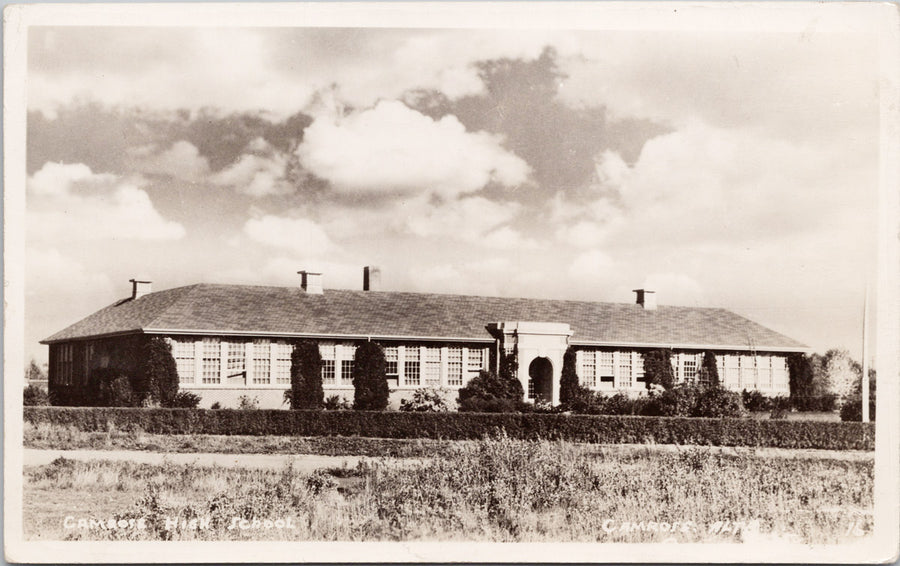 Camrose Hight School Camrose Alberta Unused RPPC Postcard