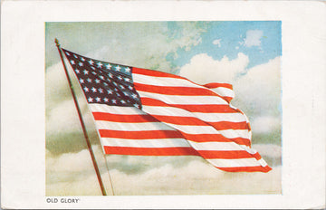 Old Glory USA Flag patriotic American United States Unused Photochrom Postcard