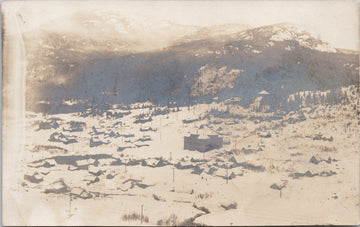 Rossland British Columbia Winter View Birdseye BC Scarce c1909 RPPC Postcard