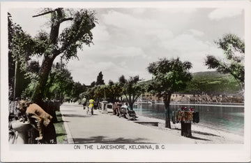 Kelowna BC On The Lakeshore British Columbia Gowen Sutton RPPC Postcard 