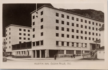 Martin Inn Ocean Falls BC British Columbia Unused Gowen Sutton RPPC Postcard