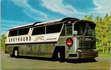 Greyhound Bus New MC-6 Supercruiser Unused Vintage Postcard 