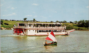 MV 'Paddlewheel Queen' Winnipeg MB Manitoba Boat 1960s Vintage Postcard