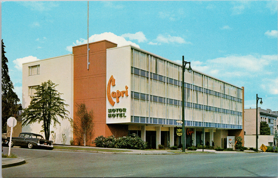 Capri Motor Hotel Vancouver BC postcard