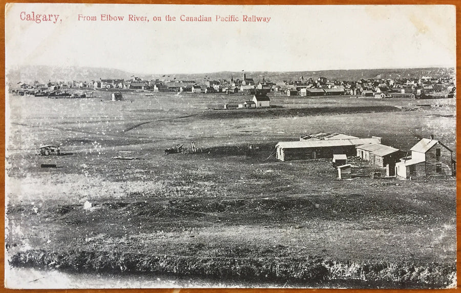 Calgary Alberta from Elbow River AB Alta Unused Postcard 