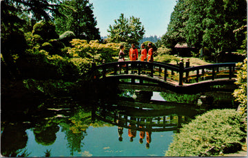 Japanese Gardens Royal Roads Victoria BC Postcard