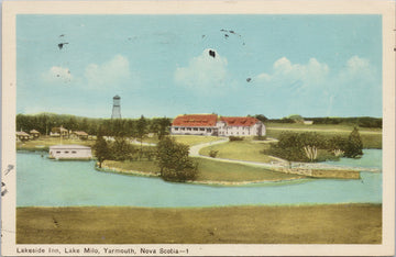  LAKESIDE INN LAKE MILO YARMOUTH NS POSTCARD 