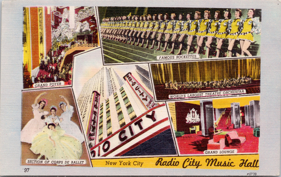 RADIO CITY MUSIC HALL NEW YORK CITY POSTCARD 