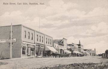 Manitou Manitoba Main Street Nellie McClung Hometown Robert Wesley McClung Postcard S7